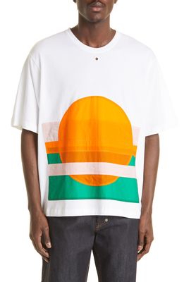 Craig Green Oversize Sun Applique T-Shirt in White