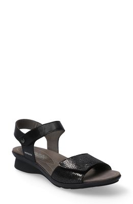 Mephisto Pattie Sandal in Black Smooth Leather