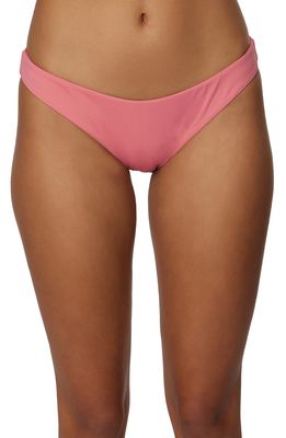 O'Neill Saltwater Solids Rockley Bikini Bottoms in Vintage Red