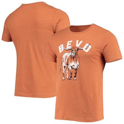 Men's Homefield Heathered Texas Orange Texas Longhorns Vintage Bevo T-Shirt in Burnt Orange