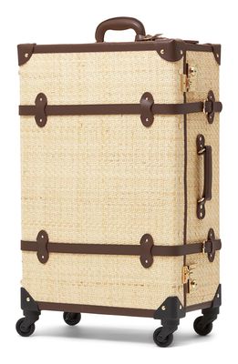 SteamLine Luggage The Explorer 26-Inch Check-In Rattan Spinner Packing Case in Brown