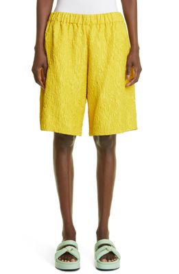 Dries Van Noten Pomar Jacquard Shorts in Yellow