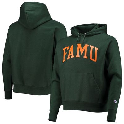 Men's Champion Green Florida A & M Rattlers Tall Arch Pullover Hoodie
