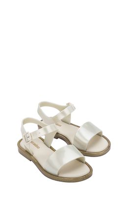 Mini Melissa Mel Mar Sandal in White/Glitter