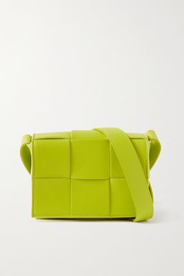 Bottega Veneta - Cassette Mini Intrecciato Leather Shoulder Bag - Green