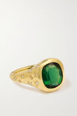 Octavia Elizabeth - Imogen 18-karat Recycled Gold, Tourmaline And Diamond Ring - 6
