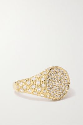 Yvonne Léon - 9-karat Gold Diamond Signet Ring - 3