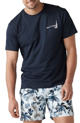 Rodd & Gunn By The Bay Cotton Graphic Tee in Navy
