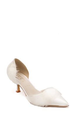 Something Bleu Sophia Feather d'Orsay Pump in Ivory