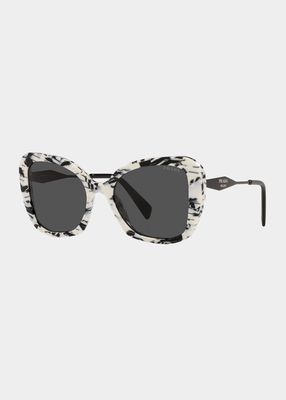 Acetate & Metal Butterfly Sunglasses