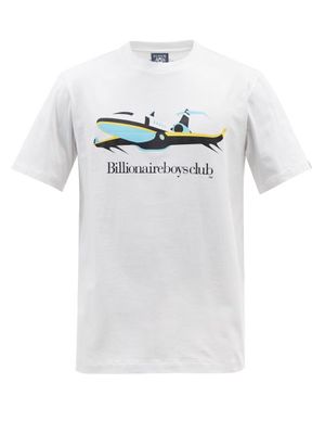 Billionaire Boys Club - Jet-plane Logo Cotton-jersey T-shirt - Mens - White