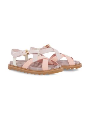 Burberry Kids Vintage Check open-toe sandals - Pink