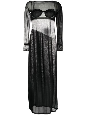 Nensi Dojaka fine-knit midi dress - Black
