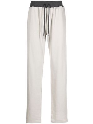 Kiton contrasting-waistband detail trousers - Grey
