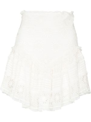 Isabel Marant Diva broderie-anglaise mini skirt - White