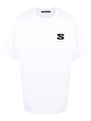 Stampd embroidered logo cotton T-shirt - White