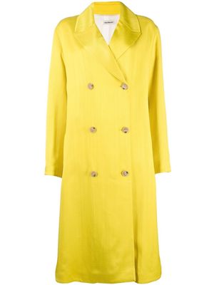 There Was One buttoned-up double-breasted coat - Yellow