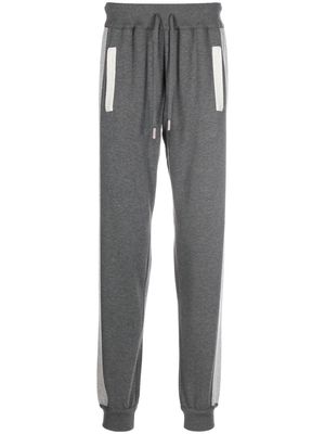 Kiton side stripe-detail trousers - Grey