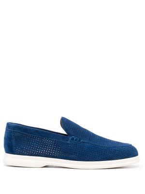 Casadei perforated slip-on loafers - Blue