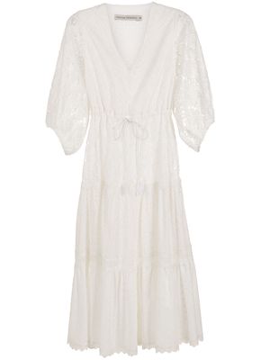 Martha Medeiros Naomi lace midi dress - White