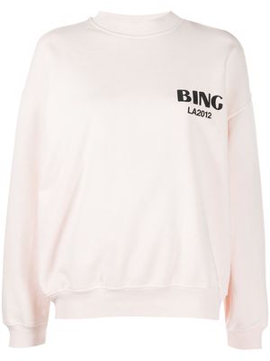 ANINE BING Jaci logo-print relaxed sweatshirt - Pink