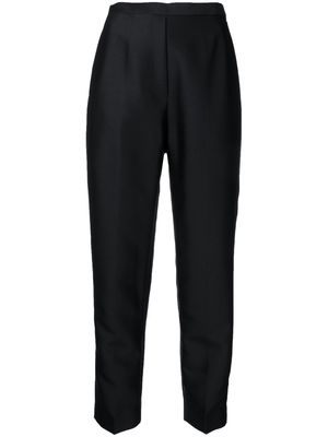 GIA STUDIOS satin-finish two-pocket slim-cut trousers - Black