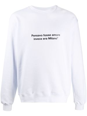 MSGM slogan print sweatshirt - White