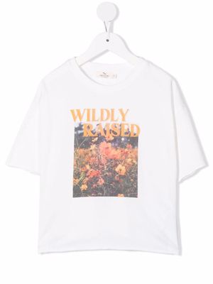 Andorine organic cotton graphic T-shirt - White