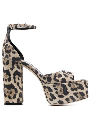 Paris Texas Tatiana leopard-print platform sandals - Neutrals