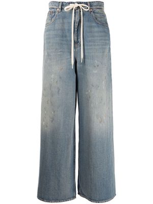 MM6 Maison Margiela wide-leg drawstring jeans - Blue