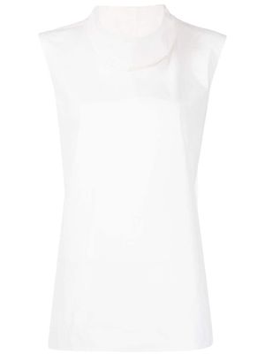 GIA STUDIOS funnel-neck sleeveless top - White