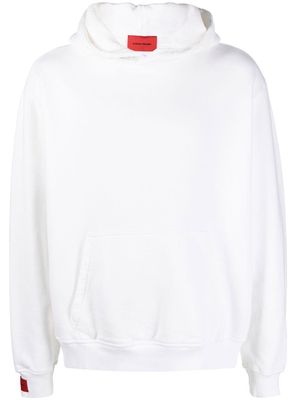 A BETTER MISTAKE flame-print cotton hoodie - White