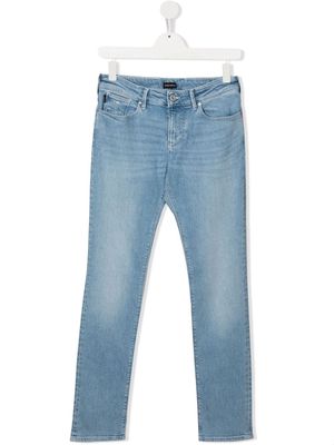 Emporio Armani Kids slim-cut denim jeans - Blue