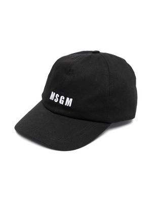 MSGM Kids logo-print baseball cap - Black