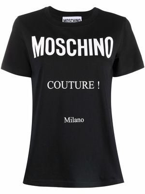 Moschino logo-print crew-neck T-shirt - Black