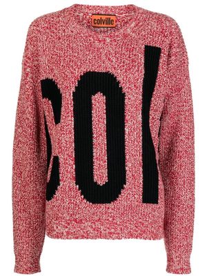 colville intarsia-knit drop-shoulder jumper - Red