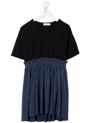 Andorine plissé skirt dress - Black