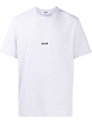 MSGM micro logo-print T-shirt - Grey