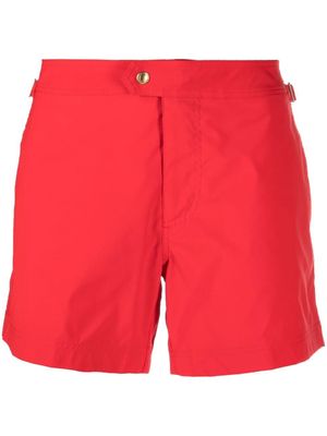 TOM FORD buckle-detail swim shorts - Red
