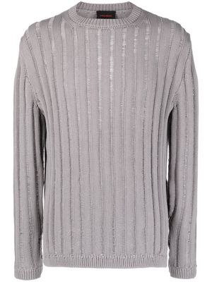 A BETTER MISTAKE Renosance ribbed knit jumper - Grey