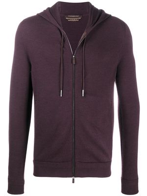 Zegna zip-up hoodie - Red