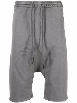 11 By Boris Bidjan Saberi drop-crotch cotton shorts - Grey