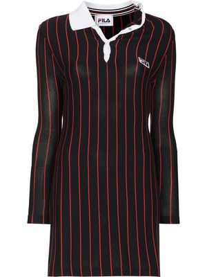 Y/Project x FILA striped polo dress - Black