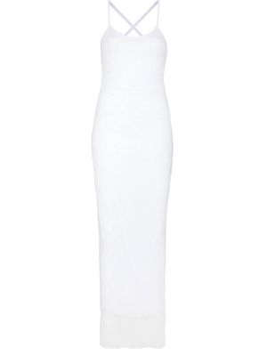 Ambra Maddalena Ella tiered lined maxi-dress - White