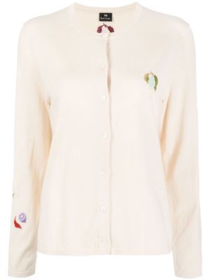 PS Paul Smith embroidered motifs cotton cardigan - Neutrals