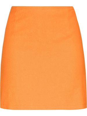 Ambra Maddalena Kelli terry-cloth straight mini skirt - Orange