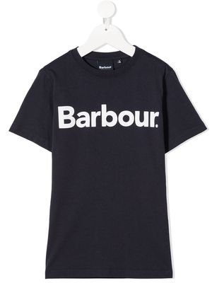 Barbour Kids logo-print short-sleeve T-shirt - Blue