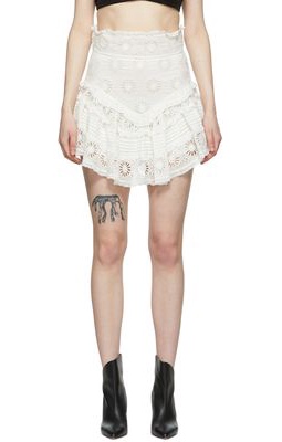 Isabel Marant White Diva Mini Skirt