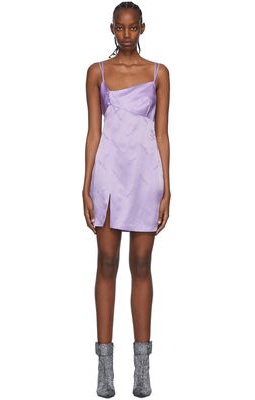 GCDS Purple Acetate Mini Dress