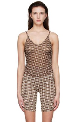 KNWLS Brown Polyester Camisole